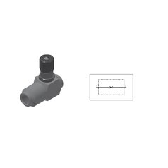 Škrtiaci ventil obojsmerný 90° BSP 3/8"